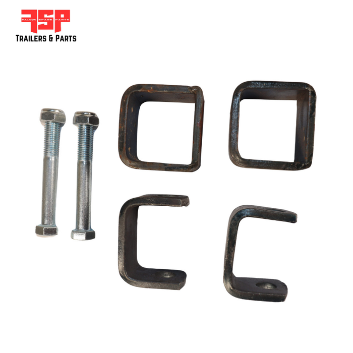 45mm Eye to Slipper Spring Hanger Kit (Single axle trailer) - FSP Trailers and Parts