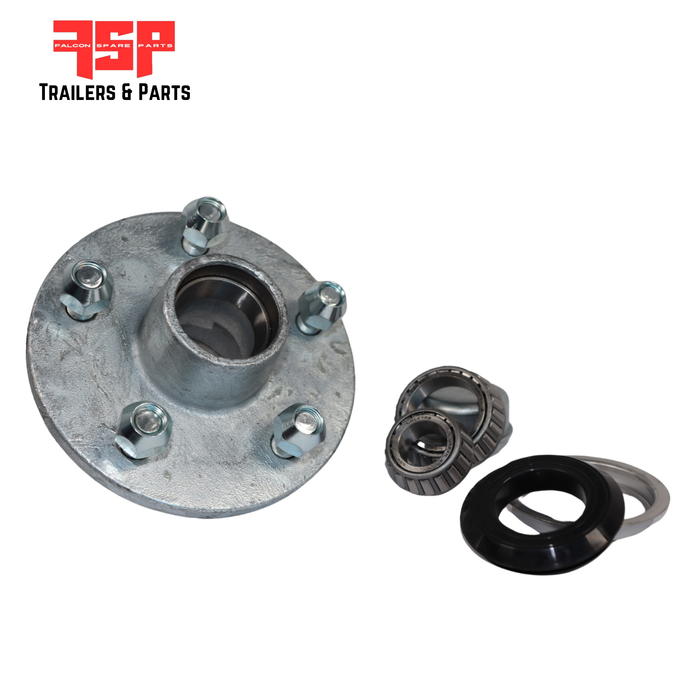 Hub Lazy HT SL Bearings Complete with Dust Cap, Marine Seal & Wheel Nuts Galvanised Hub Lazy HT SL Bearings Complete with Dust Cap, Marine Seal & Wheel Nuts Galvanised