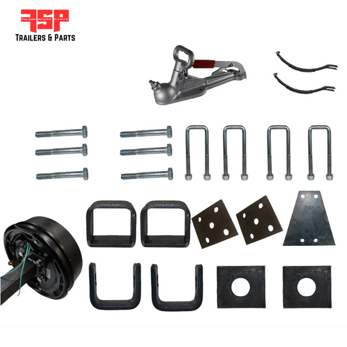 Diy Single Axle trailer kit 1400 Kg rated Solid beam axles (Electric Drum Brakes) - FSP Trailers and Parts
