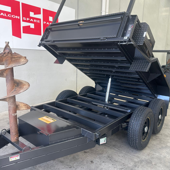 9x5 Tipper Trailer with Excavator Use Upgrades - (racks, augur & jerry can holders)