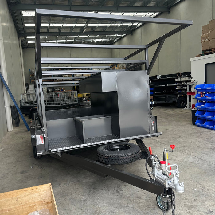 12x6 Concrete Trailer With Tool Box, Double Roof Rack, Peg Compartments - FSP Trailers and Parts