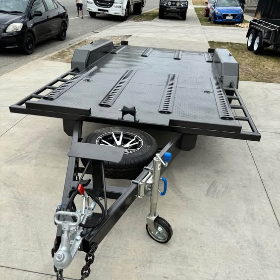 16'x6'6" Car Trailer Tandem Beaver Tail with 4 Sets of Keyhole Strips to suit Quick Lash System - FSP Trailers and Parts