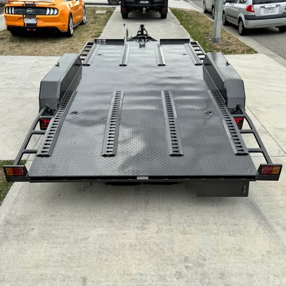 16'x6'6" Car Trailer Tandem Beaver Tail with 4 Sets of Keyhole Strips to suit Quick Lash System - FSP Trailers and Parts