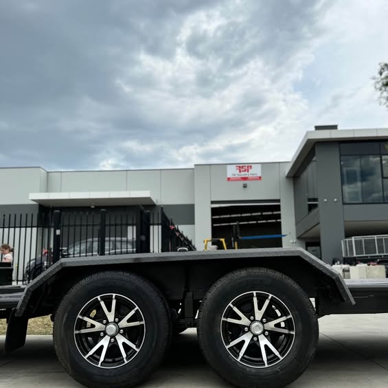 16'x6'6" Car Trailer Tandem Beaver Tail with 4 Sets of Keyhole Strips to suit Quick Lash System - FSP Trailers and Parts