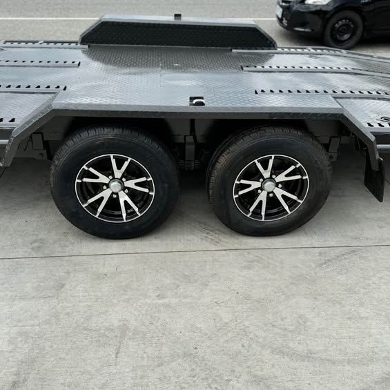 16'x6'6" Car Trailer Tandem Beaver Tail with 4 Sets of Keyhole Strips to suit Quick Lash System - FSP Trailers and Parts