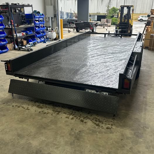 16'x6'6" Semi Flat Box Car Trailer Tandem - FSP Trailers and Parts