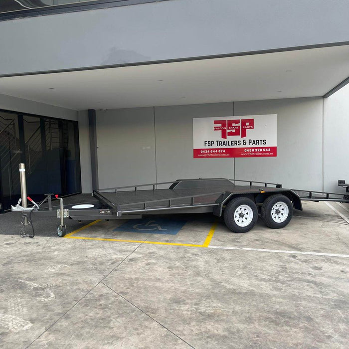 16x6.6 Car Trailer Beaver Tail With Sides 3200 Kg GVM - FSP Trailers and Parts