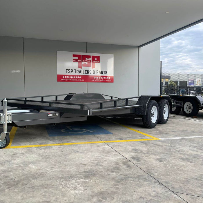 16x6.6 Car Trailer Beaver Tail With Sides 3200 Kg GVM - FSP Trailers and Parts