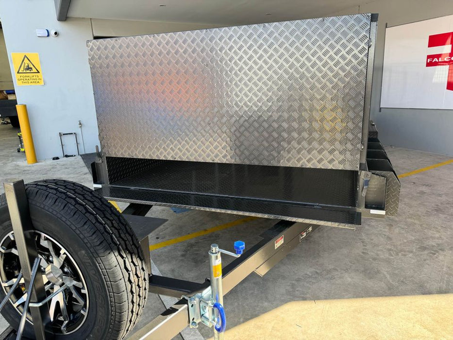 16ft Car Trailer - Removable Sides & Mesh Cage, Checker Front Board - FSP Trailers and Parts
