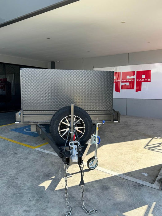 16ft Car Trailer - Removable Sides & Mesh Cage, Checker Front Board - FSP Trailers and Parts