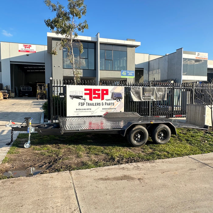 16ft Beaver Tail Car Trailer - Perforated Sheet - FSP Trailers and Parts