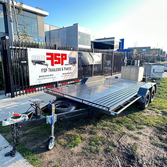 16ft Beaver Tail Car Trailer - Perforated Sheet - FSP Trailers and Parts
