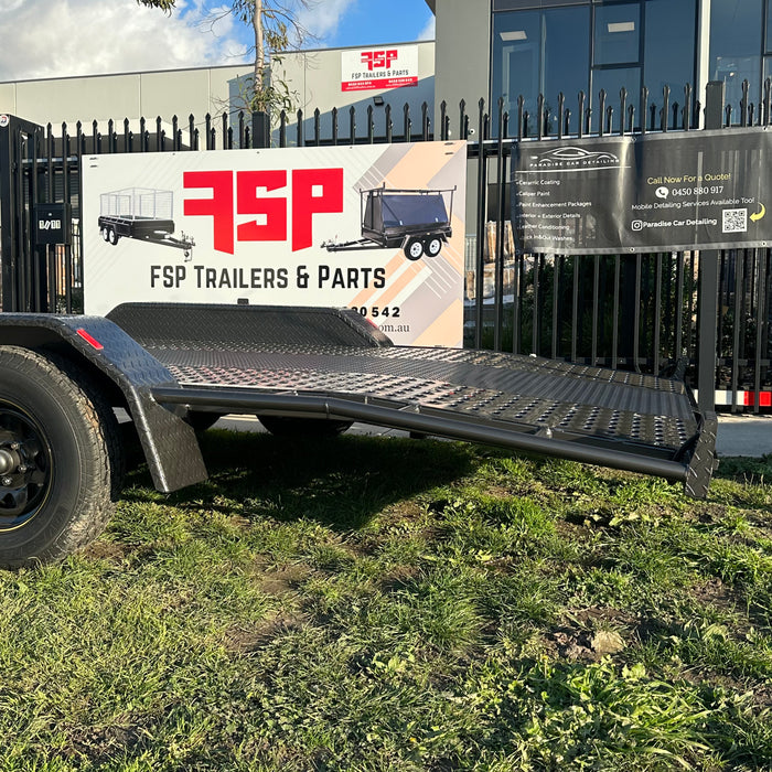 16ft Beaver Tail Car Trailer - Perforated Sheet - FSP Trailers and Parts