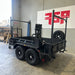 9x5 Tipper Tandem Trailer with Excavator Use Upgrades, Removable Racks, Augur Holders, Jerry Can Holders