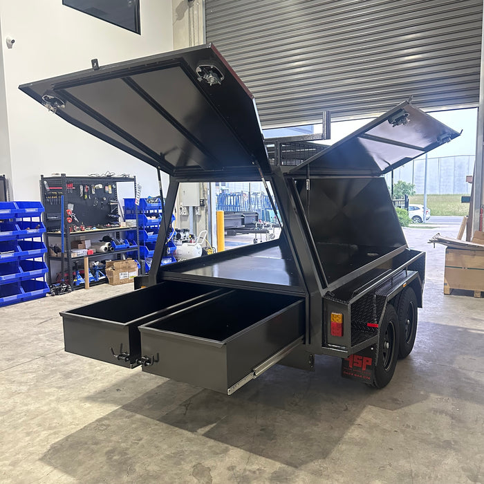 8x5 Tandem Tradesman Top Trailer with Full-Length Drawers