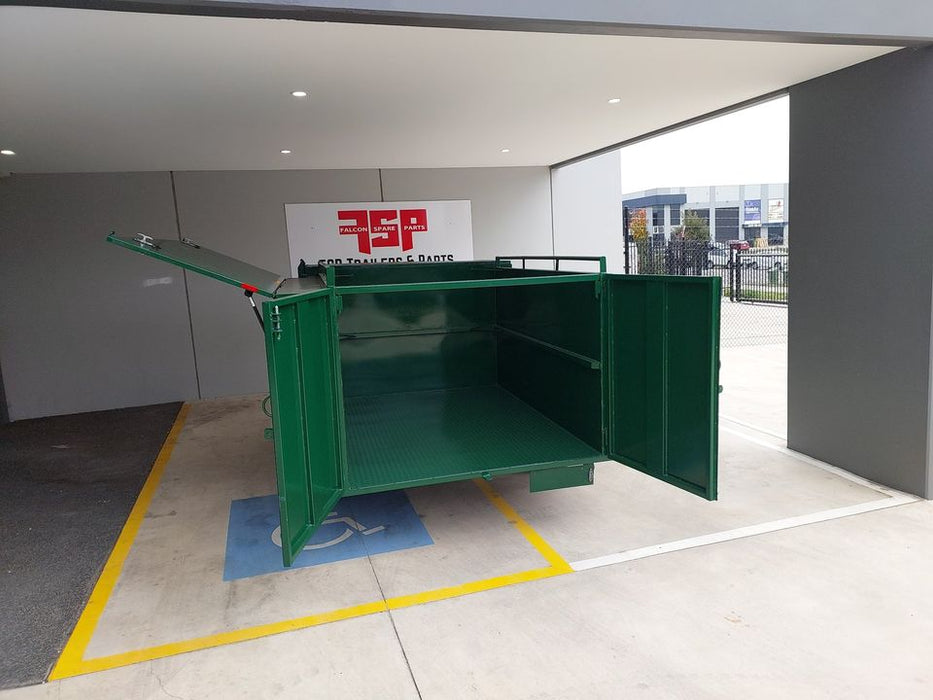 7x5 Green Lawn Mower Single Axle Trailer