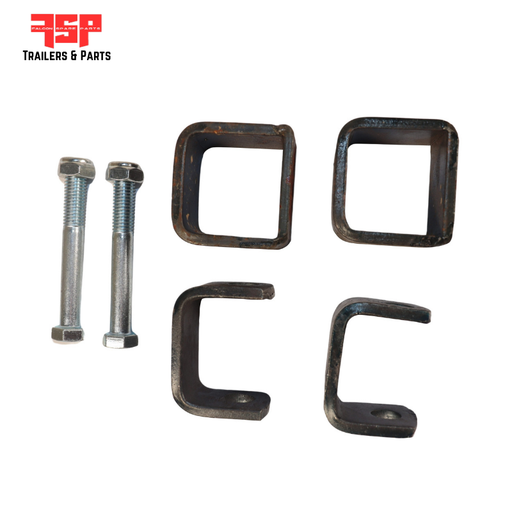 45mm Eye to Slipper Spring Hanger Kit (Single axle trailer) - FSP Trailers and Parts