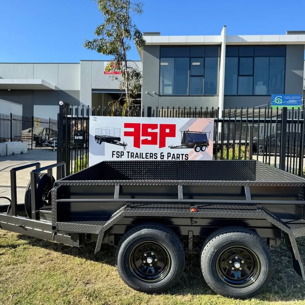 8x6 tipper trailer high sides with excavator use upgrades - 2.8 t gvm