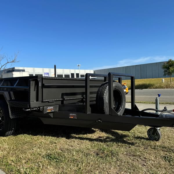 8x6 tipper trailer high sides with excavator use upgrades - 2.8 t gvm