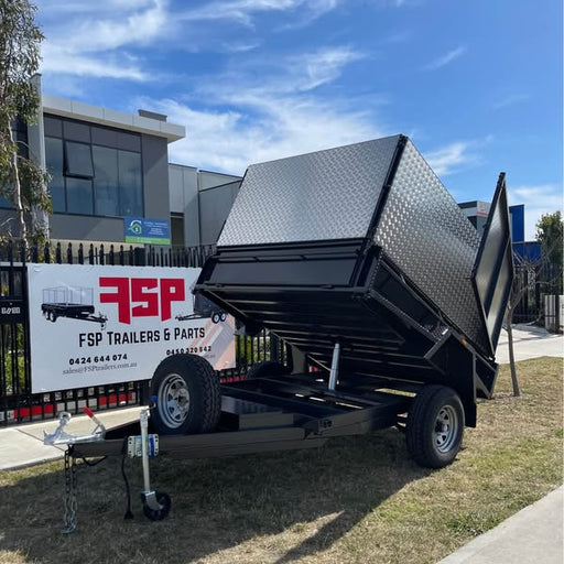 8x6 tipper trailer single axle 2 ton gvm