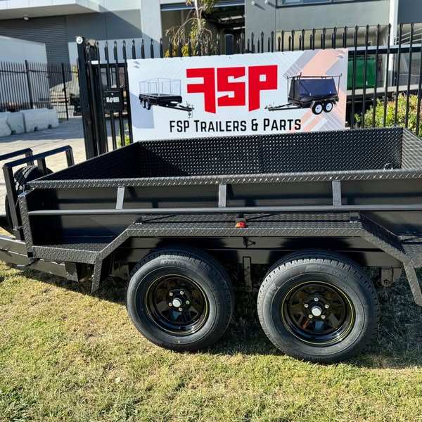8x6 tipper trailer high sides with excavator use upgrades - 2.8 t gvm