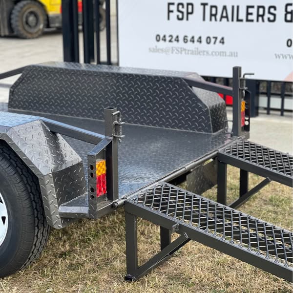 7x4 scissor lift machinery trailer-2 t gvm