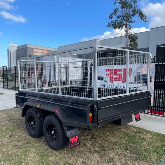 10x6 Tipper Tandem Trailer with Ramps, 900mm Cage