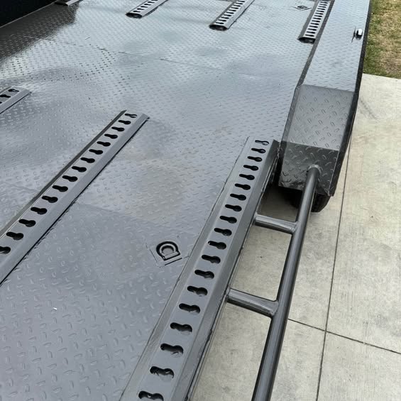 16'x6'6" Car Trailer Tandem Beaver Tail with 4 Sets of Keyhole Strips to suit Quick Lash System