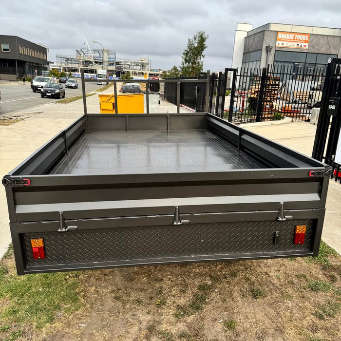 12x7 Flat Top Tandem Trailer with Sides & Headboard 3500 Kg GVM