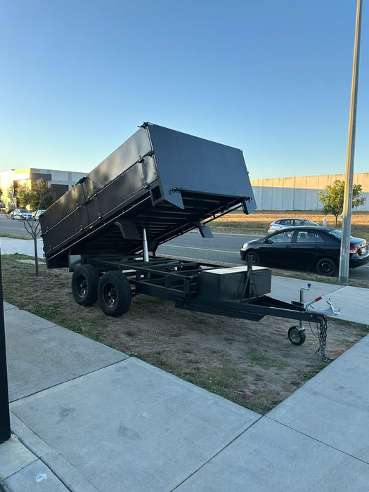 12x7 Flat Top Tipper Trailer 800mm Foldable & Removable Sides