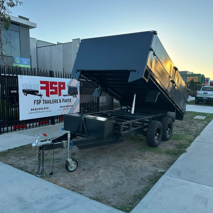 12x7 Flat Top Tipper Trailer 800mm Foldable & Removable Sides — FSP ...