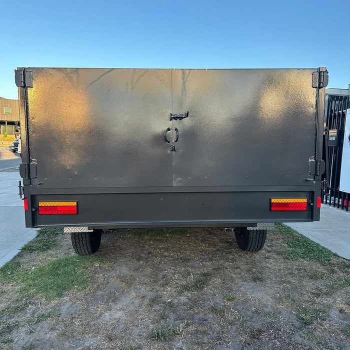 12x7 Flat Top Tipper Trailer 800mm Foldable & Removable Sides