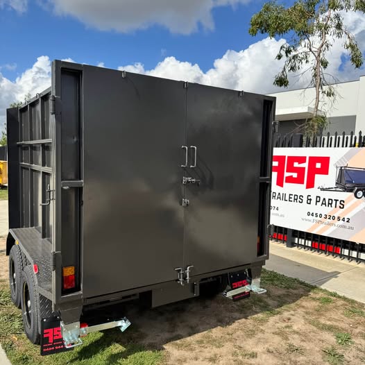 2025 'FSP' 8x5 tipper tandem trailer with 1.5m high sides, slide in ramps -3.2 ton gvm