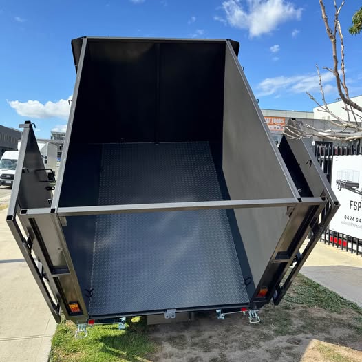 2025 'FSP' 8x5 tipper tandem trailer with 1.5m high sides, slide in ramps -3.2 ton gvm