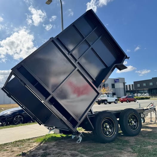 2025 'FSP' 8x5 tipper tandem trailer with 1.5m high sides, slide in ramps -3.2 ton gvm