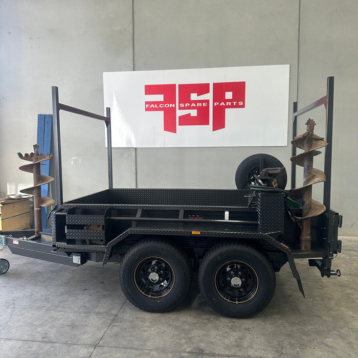 9x5 Tipper Trailer with Excavator Use Upgrades - (racks, augur & jerry can holders)