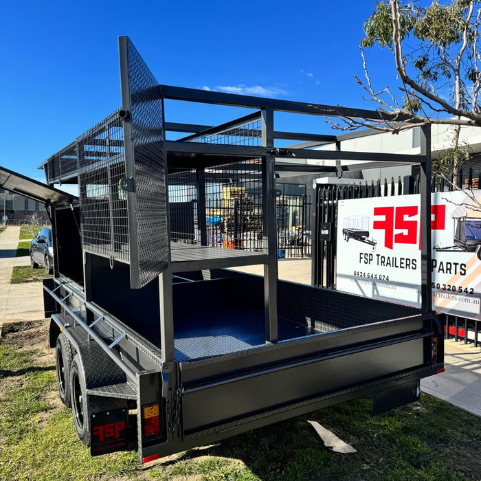 12x6 concrete tandem trailer with tool box, double roof rack, screed box, peg compartment