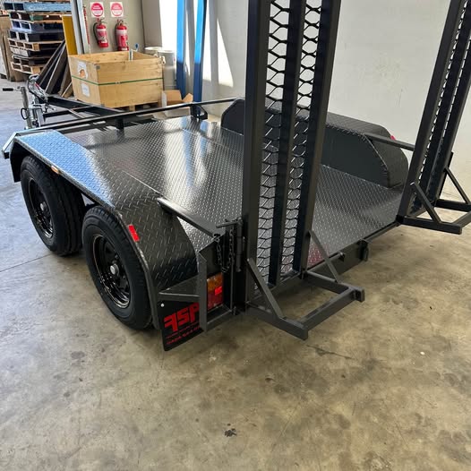 8x5 Scissor Lift/Plant & Equipment/Machinery/Excavator Trailer with Mesh Ramps