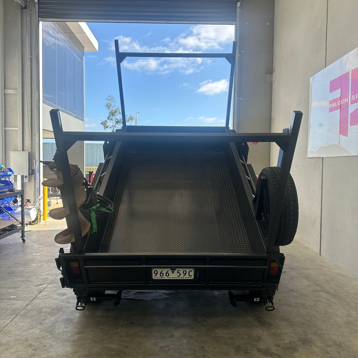 9x5 Tipper Trailer with Excavator Use Upgrades - (racks, augur & jerry can holders)