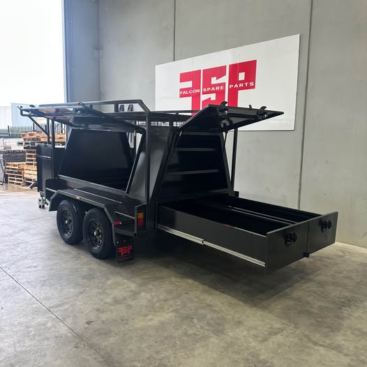 8x5 Tandem Tradesman Top Trailer with Full Length Drawers & Shelves