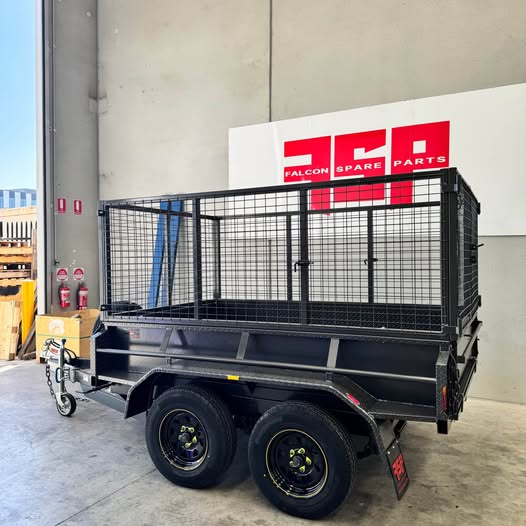 FSP 8x5 Tipper Tandem trailer with 900mm cage, Slide in ramps - FSP Trailers and Parts