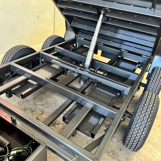 FSP 8x5 Tipper Tandem trailer with 900mm cage, Slide in ramps - FSP Trailers and Parts