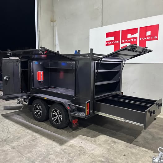 8x5 Tandem Tradesman Top Trailer With Drawers & Shelves, Electric Locks, 'Redarc' 12V Setup - FSP Trailers and Parts