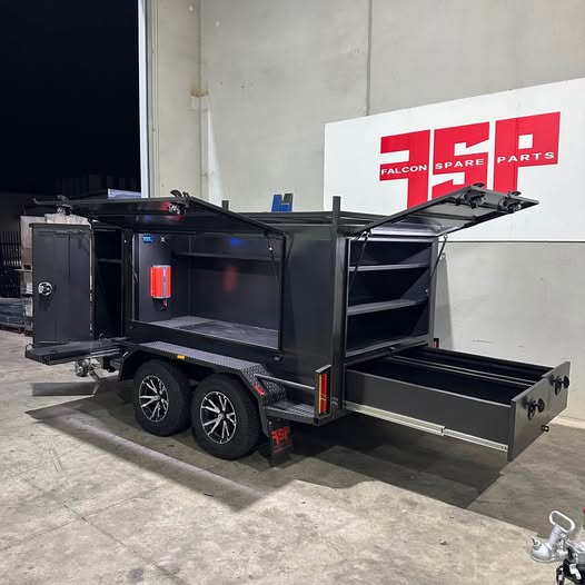 8x5 Tandem Tradesman Top Trailer With Drawers & Shelves, Electric Locks, 'Redarc' 12V Setup - FSP Trailers and Parts