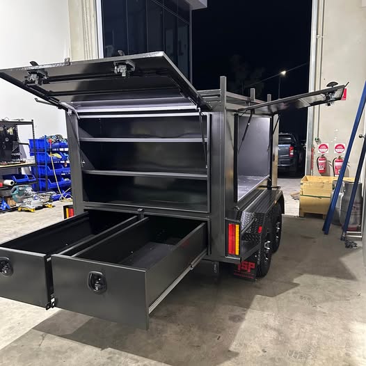 8x5 Tandem Tradesman Top Trailer With Drawers & Shelves, Electric Locks, 'Redarc' 12V Setup - FSP Trailers and Parts