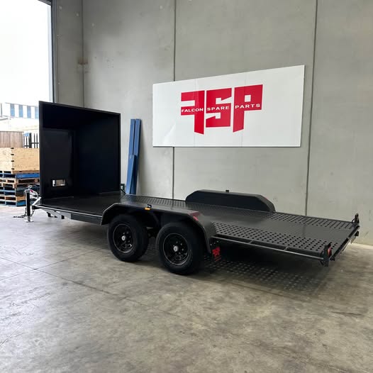 16'x6'6" Car Trailer Tandem Semi Flat, Perforated Sheet With Closed Nose - FSP Trailers and Parts