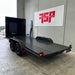 16'x6'6" Car Trailer Tandem Semi Flat, Perforated Sheet With Closed Nose - FSP Trailers and Parts