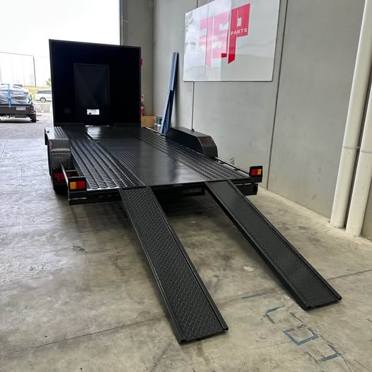 16'x6'6" Car Trailer Tandem Semi Flat, Perforated Sheet With Closed Nose - FSP Trailers and Parts