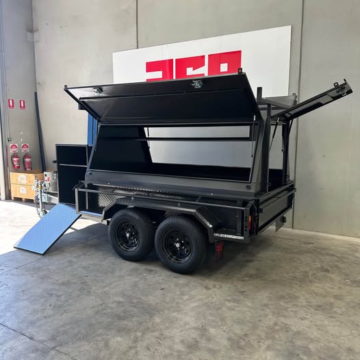 8x5 Tradesman Trailer 2PC Design Slant With Compressor Box - FSP Trailers and Parts