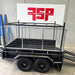 8x5 Box Trailer Tandem Axle With Ramps, Rack, Electric Brakes & 900mm cage